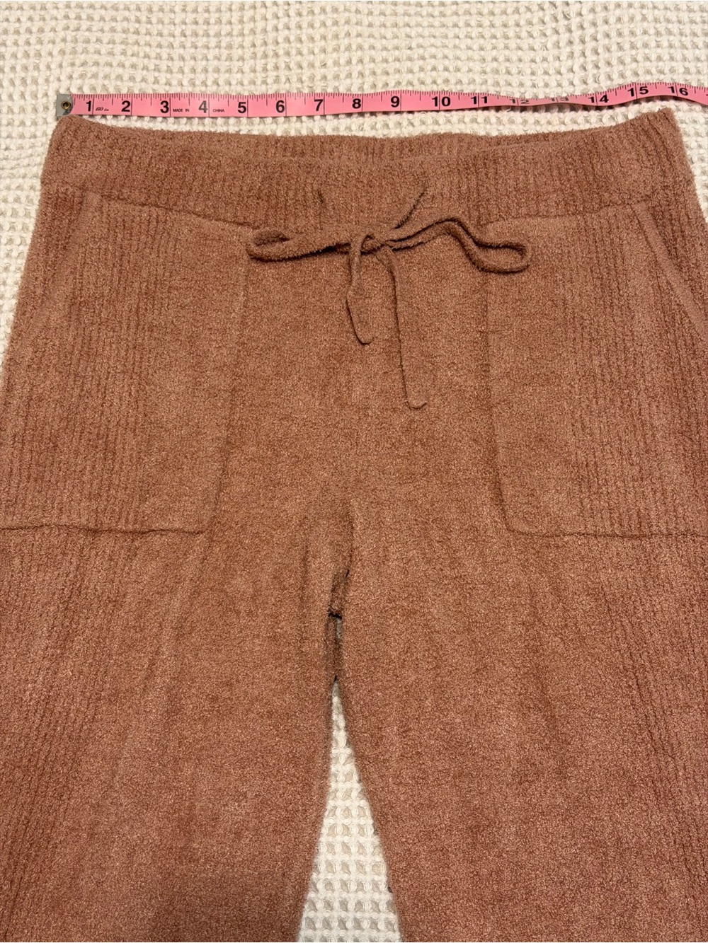 Barefoot Dreams CozyChic Lite Rib Blocked Pants 🤎 | Medium | Tierra | EUC - Picture 3 of 14